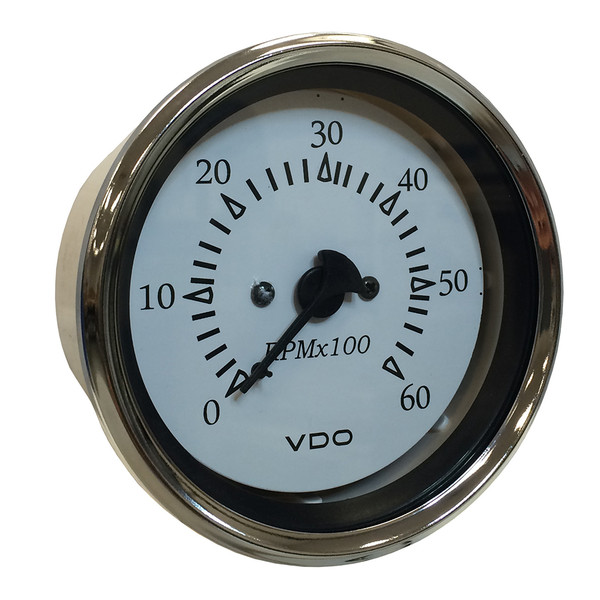 VDO Cockpit Marine 85MM (3-3\/8") Sterndrive Tachometer - White Dial\/Chrome Bezel [333-15274]