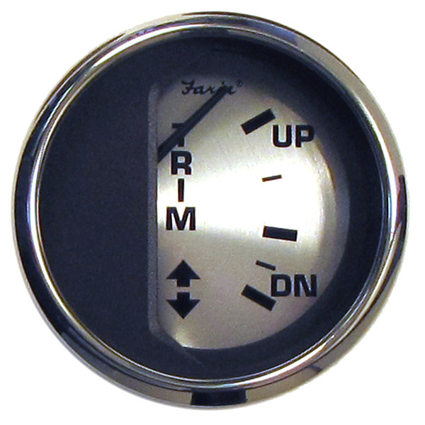 Faria Spun Silver 2" Trim Gauge f\/Mercury\/Mariner\/Mercruiser\/Volvo DP  Yamaha (01  Newer) [16016]