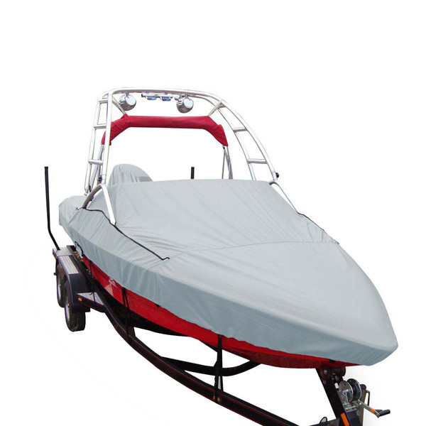 Carver Sun-DURA Specialty Boat Cover f\/20.5 V-Hull Runabouts w\/Tower - Grey [97020S-11]