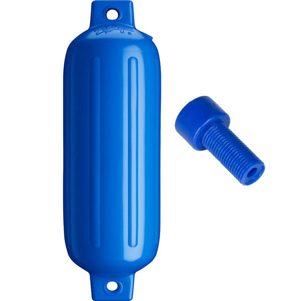 Polyform G-4 Twin Eye Fender 6.5" x 22" - Blue w\/Air Adapter [G-4-BLUE]