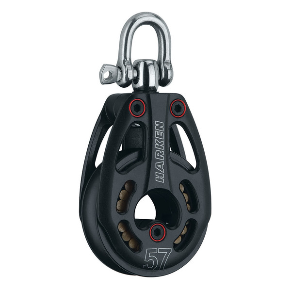 Harken 57mm Aluminum Low Load Black Magic Block w\/Swivel [3226]