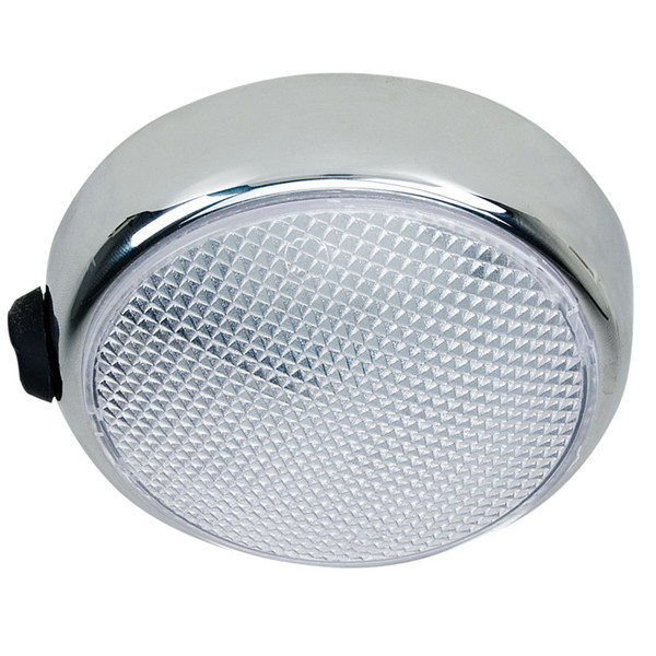 Perko Round Surface Mount LED Dome Light - Chrome Plated - w\/Switch [1356DP0CHR]