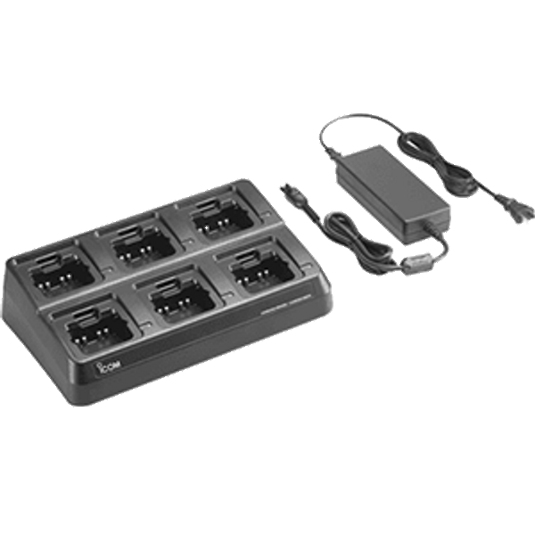 Icom 6 Gang Charger w\/AC Adapter f\/M85  M85IS [BC214-1]