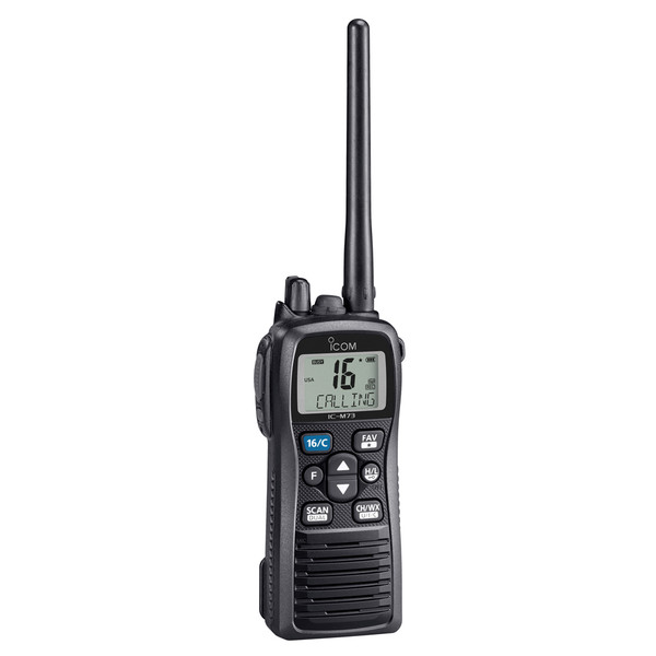 Icom M73 PLUS Handheld VHF Marine Radio w\/Active Noise Cancelling  Voice Recording - 6W [M73 PLUS 71]