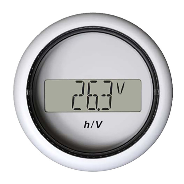 Veratron 52MM (2-1\/16") ViewLine Hour Counter-Voltmeter - White [B00006302]