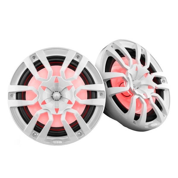 DS18 HYDRO 10" 2-Way Marine Speakers w\/Bullet Tweeters  Integrated RGB LED Lights - White [NXL-10\/WH]