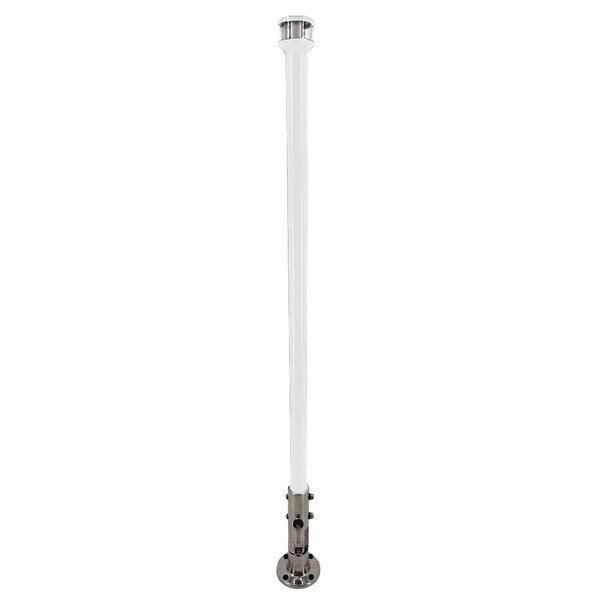 Seaview 36" Manually Folding Light Post w\/316 Stainless Steel Base  LTBLED12C5 Navigation Light - White [SVMHB136LEDSSW]