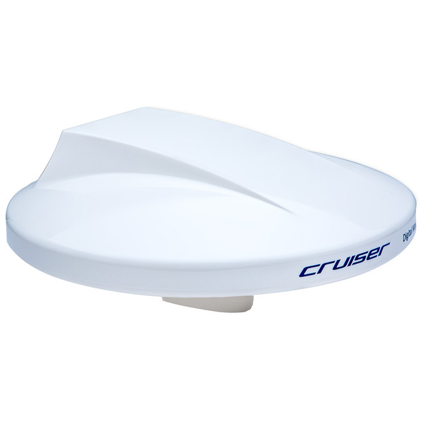 Scout Cruiser 10" White TV Antenna Omnidirectional w\/20M, 75 ohms, Cable [PF AN NTV001]