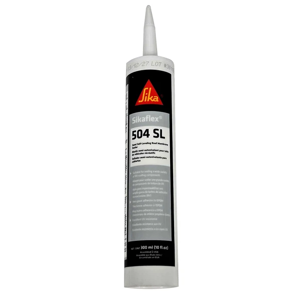 Sika Sikaflex-504 SL Semi Leveling Roof Membrane Sealer - White - 300ml [875379]
