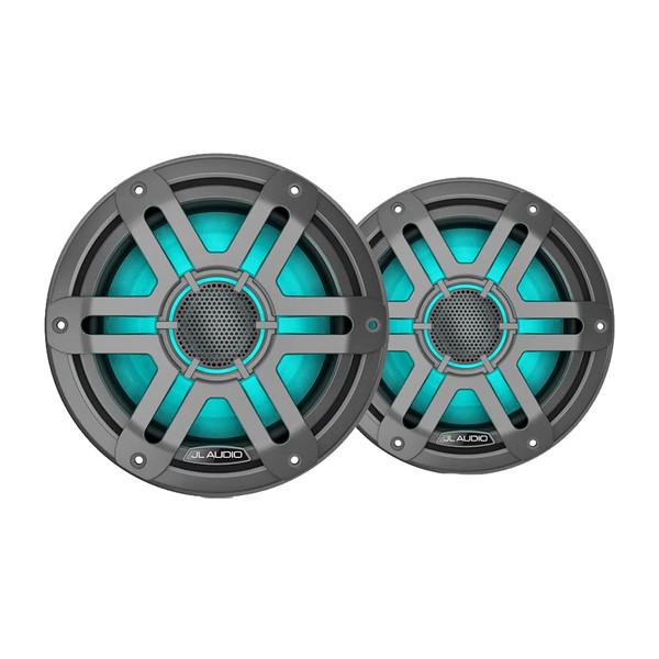 JL Audio M200 Marine Speakers 7.7" w\/LED  Grey Sport Grille [010-04757-01]