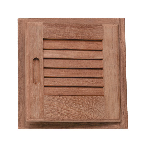 Whitecap Teak Louvered Door & Frame - Right Hand - 12" x 12" [60720]