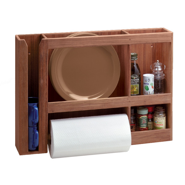 Whitecap Teak Dish\/Cup\/Paper Towel Rack [62402]