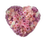 In the shape of a heart, and accented with pink/white roses, this garden of delicate blooms is a tender and classic tribute to a precious life, and a cherished expression of love and sympathy.