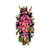 This bright spray of purple, lavender, pink and peach is a thoughtful way to celebrate a beautiful life.