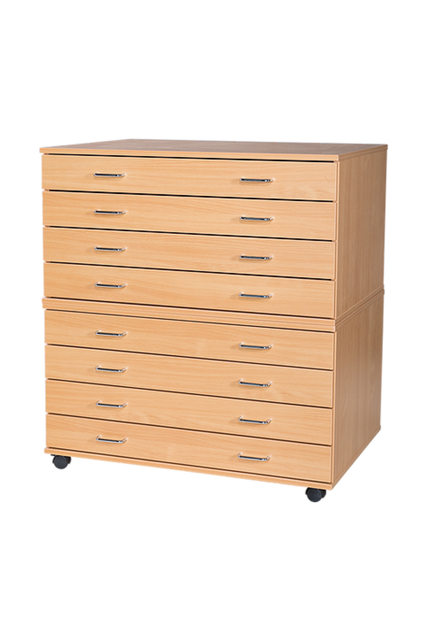 Planchest A1 Paper Storage Mobile Unit 8 Drawer Bentons Office Supplies