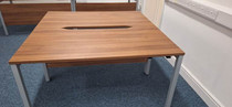 Gresham Cognac Wood Finish Office Rectangular Workstations Desks x 6 VGC