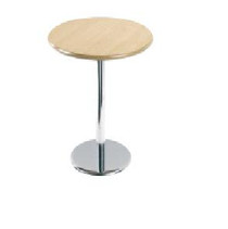 Round Meeting Table with Chrome Trumpet Base