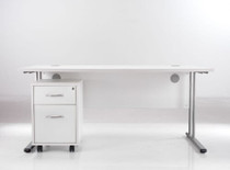 Sorrento Rectangular Desk Workstation 1400mm Wide  & Mobile Pedestal Sorrento Rectangular Desk Workstation 1400mm Wide  & Mobile Pedestal