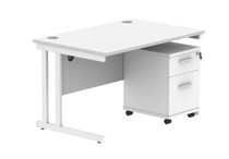 Sorrento Core Rectangular Bundle 1200mm- Workstation & Pedestal