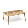 Saxon Rectangular Dining Room Break Out Worktable - with a Low level Tool Bar Rail