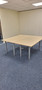 Office Meeting Room Table Beech with Tubular Grey Legs x 4 VGC