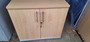 Desk High Office Storage Cupboard Beech Fully Locking VGC NEW
