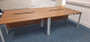 Gresham Cognac Wood Finish Office Rectangular Workstations Desks x 6 VGC