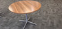 Office Circular Meeting Room Table Finished in Dark Walnut