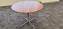 Office Circular Meeting Room Table Finished in Dark Walnut