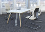 Gresham Moment Rectangular Steel Leg Boardroom Meeting Room Leg Table 800mm