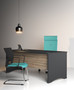 Windsor Executive Bow Fronted Rectangular Workstation Desk