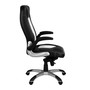 ET Friesian Black & White High Back Executive Chair with Folding Arms
