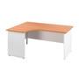 Sorrento Panel Plus Radial Crescent Workstation Desk