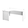 Sorrento Panel Plus Radial Crescent Workstation Desk