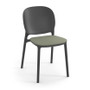Everly Multi Purpose Recycled Cafe Restaurant Chair with Seat Pad (Pack of 2)