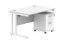 Sorrento Core Rectangular Bundle 1200mm- Workstation & Pedestal