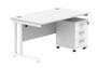 Sorrento Core Rectangular Bundle 1400mm- Workstation & Pedestal