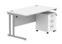 Sorrento Core Rectangular Bundle 1400mm- Workstation & Pedestal