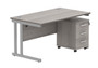 Sorrento Core Rectangular Bundle 1400mm- Workstation & Pedestal