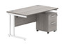 Sorrento Core Rectangular Bundle 1400mm- Workstation & Pedestal