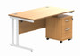 Sorrento Core Rectangular Bundle 1400mm- Workstation & Pedestal