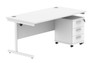 Sorrento Core Rectangular Bundle 1600mm- Workstation & Pedestal