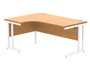 Sorrento Core Crescent Cantilever Radial Workstation Desk - 1600mm