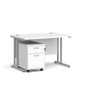 Maestro Rectangular Workstation Cantilever Desk & 2 Drawer Pedestal Bundle 800mm