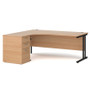 Maestro Cantilever Desk with attached 3 Drawer Pedestal