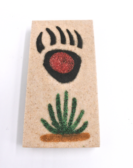 Bear Paw Magnet Sand painting Native American Navajo