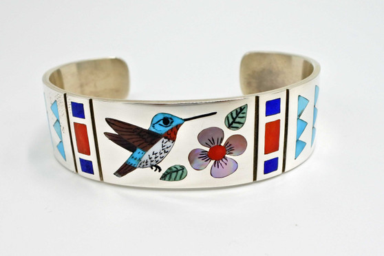 Zuni Hummingbirds Inlay Bracelet 