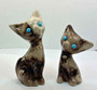 Horse Hair Pottery Cat set