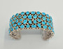 Kingman Turquoise Bracelet by Marlene Haley Navajo