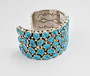 Kingman Turquoise Bracelet by Marlene Haley Navajo